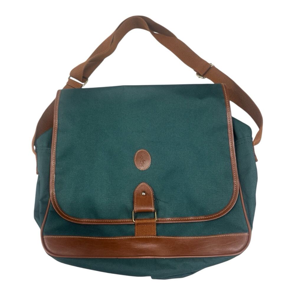 Polo Ralph Lauren Fragrances Shoulder Bag Green Canvas Laptop Bag Briefcase